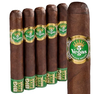 5 Vegas Big Five Brazil Toro (Gordo) (6.0"x60) Pack of 5