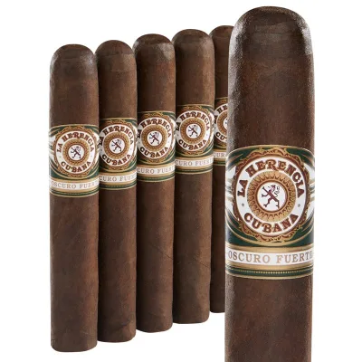 La Herencia Cubana Oscuro Fuerte Robusto (5.5"x54) Pack of 5