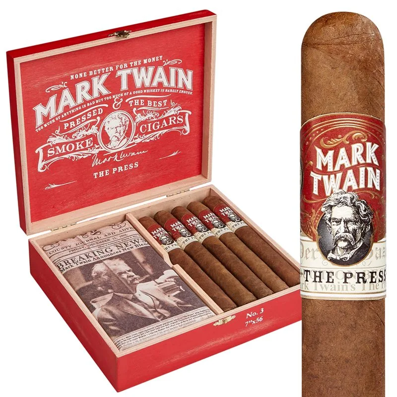 Mark Twain The Press No. 3 (Double Corona) (7.0"x56) Box of 20