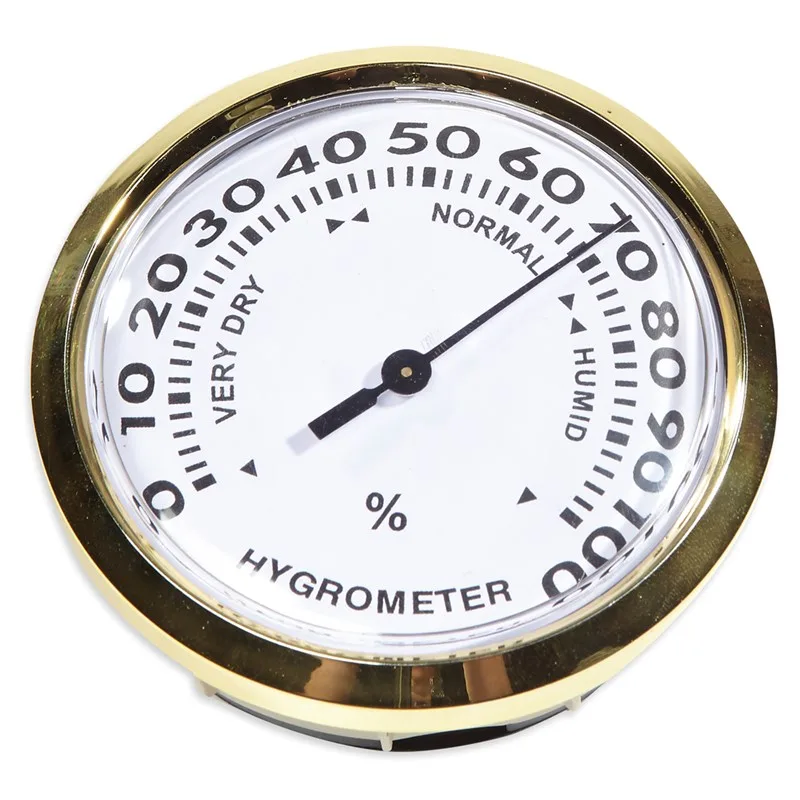 Analog Hygrometer - Large Gold