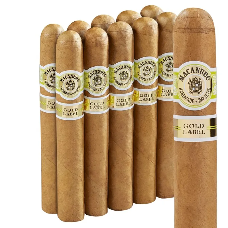 Macanudo Gold Label Robusto (5.5"x50) Pack of 10