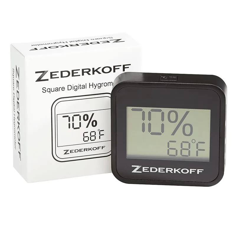 Zederkoff Square Hygrometer - Black
