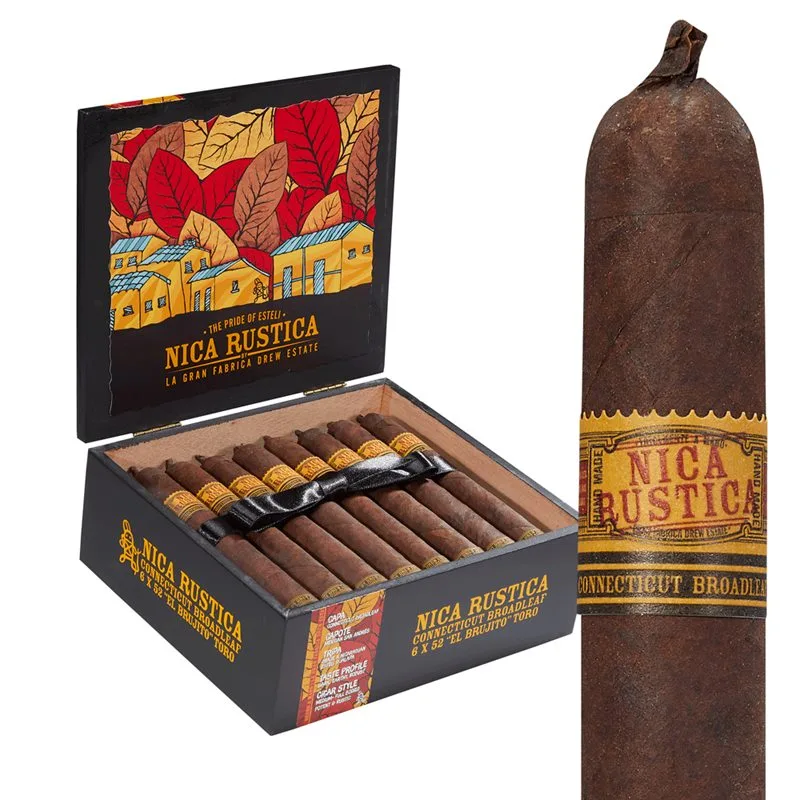 Drew Estate Nica Rustica El Brujito (Toro) (6.0"x52) Box of 25