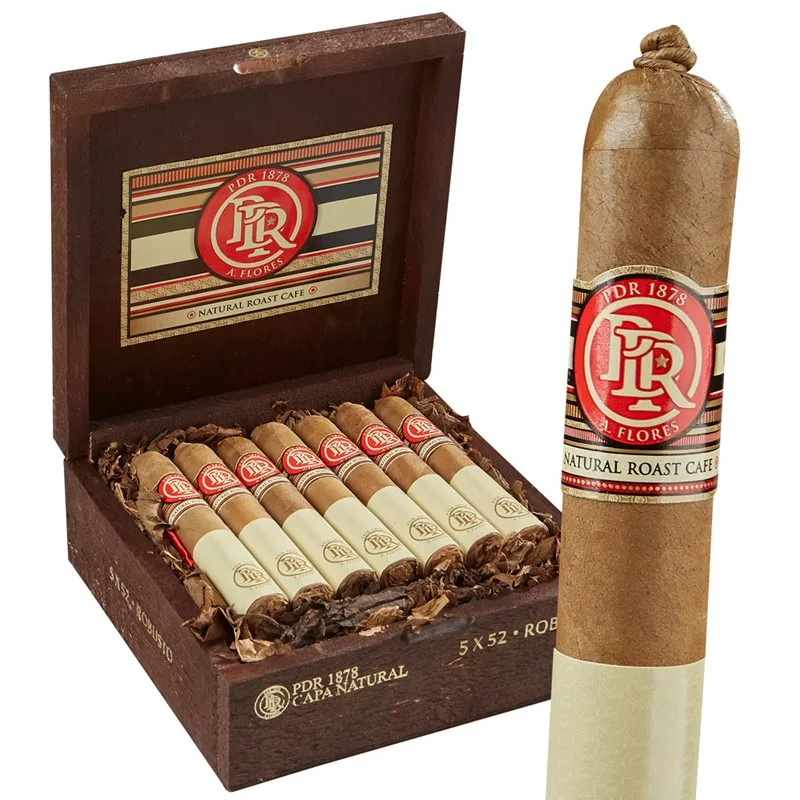 PDR 1878 Natural Roast Cafe Robusto (5.0"x52) Pack of 5